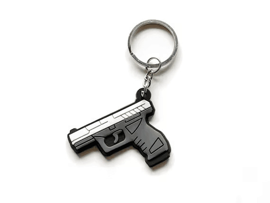 Kundenspezifisches Logo Mini Key Chains Silicone Toy-Gewehr weiche PVCschlüsselkette