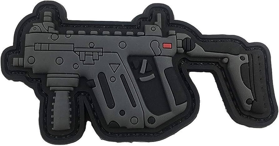 Kundenspezifischer Mini Gun KRISS Vector Series Morale PVC-Flecken-weiches Eisen auf Flecken