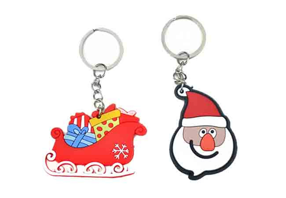 RUPALTTOYSBABA Weihnachtsmann Zeichentrickfilm Weichgummi Schlüsselschlüsselbund jeglicher Form