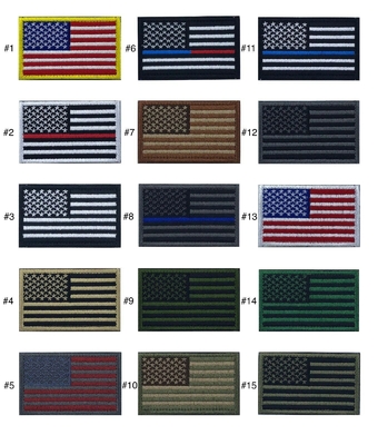 Twill-Gewebe USA-amerikanischer Flagge Flecken Haken Merrow-Grenze2x3 und Schleifen-Flecken