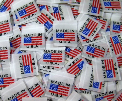 100 PCS GESPONNENE KLEIDERnähende AUFKLEBER, AMERIKANISCHE FLAGGE HERGESTELLT IN USA