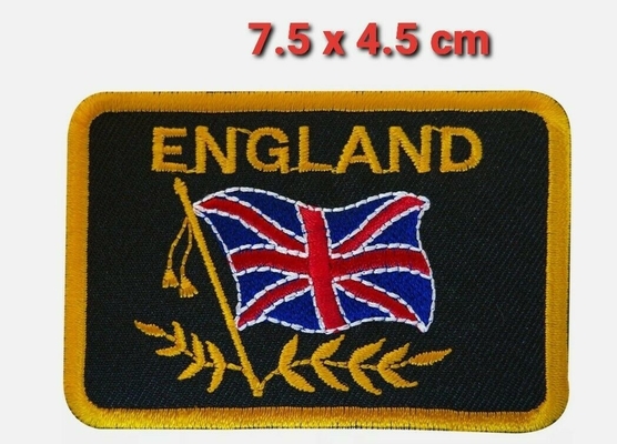 Twill-Baumwolle stickte England-Flaggen-Flecken-Verband Jack Sew On Embroidered Patch