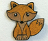 Nettes kleines Fox-Tiereisen auf gesticktem Ausweis-Flecken Flecken Merrow Grenze