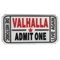 Pantone-Farb-bessert kundenspezifisches Gummi-Logo Patch Valhalla Entrance Ticket weiches PVC aus