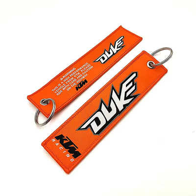 Custom Woven Keychain Souvenir Geschenk Großer Ring Custom Logo Custom Form