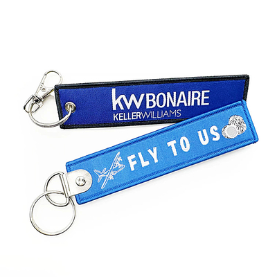 Custom Woven Keychain Souvenir Geschenk Großer Ring Custom Logo Custom Form