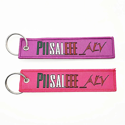 Custom Woven Keychain Souvenir Geschenk Großer Ring Custom Logo Custom Form