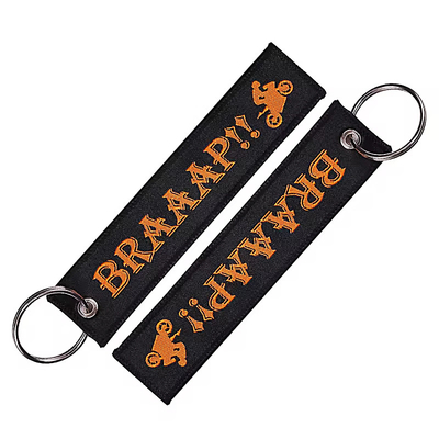 Custom Woven Keychain mit Großring für Werbung und Souvenir