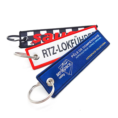 Personalisierte Polyester-Gewebte Schlüsselkette mit Großring-Beilage für personalisierte Geschenke