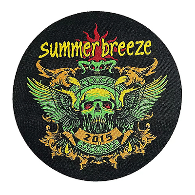 Custom gewebte Garment Patch Laser Schnitt Kante mit einzigartigem Custom Design