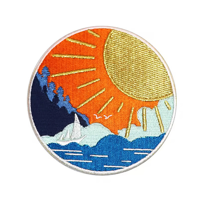 Wärmeübertragung Patch Eisen auf Kleidung Stickerei Patch Custom Logo Designer Druck Patches Stickerei