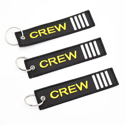 Großhandel Olecranon Hook Billig Custom Flight Stoff Stickerei Jet Tag Gewebter Schlüsselhaufen Mit Ihrem eigenen Logo