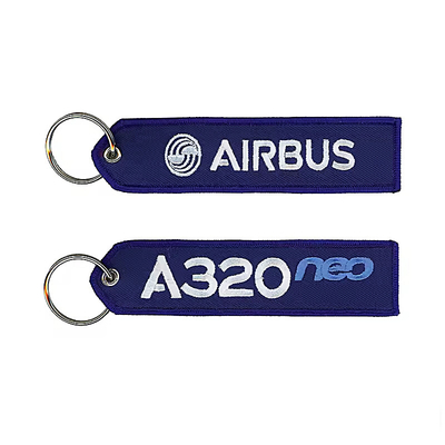 Großhandel Olecranon Hook Billig Custom Flight Stoff Stickerei Jet Tag Gewebter Schlüsselhaufen Mit Ihrem eigenen Logo