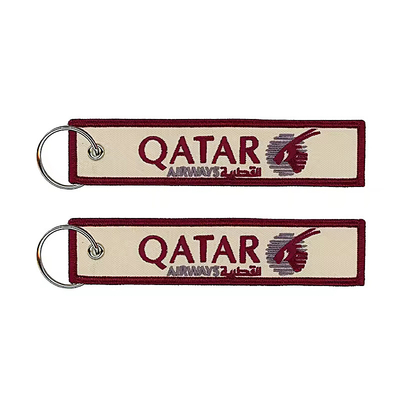 Großhandel Olecranon Hook Billig Custom Flight Stoff Stickerei Jet Tag Gewebter Schlüsselhaufen Mit Ihrem eigenen Logo
