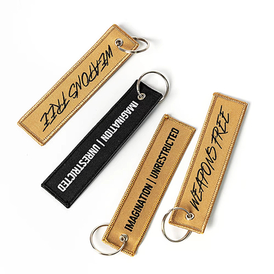 Großhandel Olecranon Hook Billig Custom Flight Stoff Stickerei Jet Tag Gewebter Schlüsselhaufen Mit Ihrem eigenen Logo