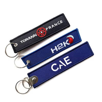 Direkt Fabrik kundenspezifische Promotion Geschenk Logo Stickerei Schlüsselkette