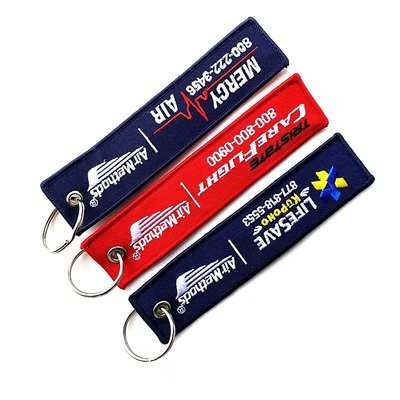 Direkt Fabrik kundenspezifische Promotion Geschenk Logo Stickerei Schlüsselkette