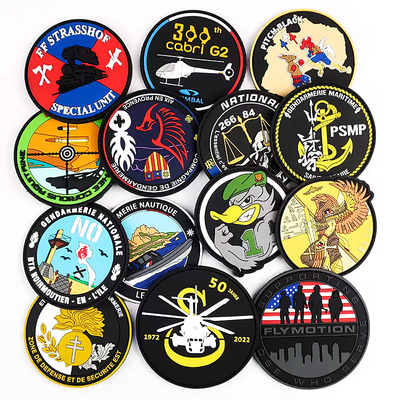 Customized Rubber 3D Logo Label PVC geprägte gravierte Gummi Patch PVC Patches