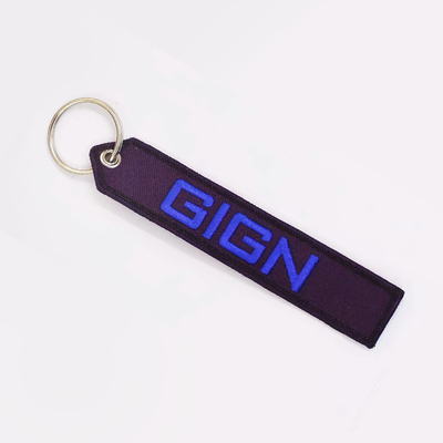 Custom Jet Tags Sublimierte bestickte Stoff Schlüsselketten Flugzeug Tuch Einstück Schlüsseltags