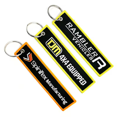 Custom Jet Tags Sublimierte bestickte Stoff Schlüsselketten Flugzeug Tuch Einstück Schlüsseltags