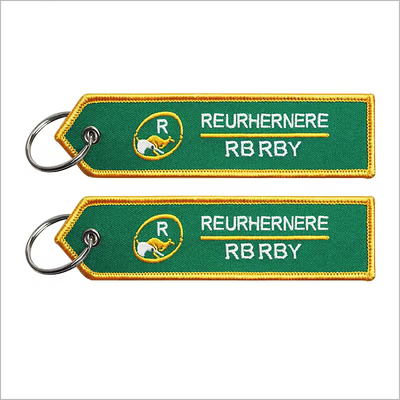 Benutzerdefiniertes Sublimationslogo Stickerei Design Schlüsselschließbügel Schlüsselketten-Tags