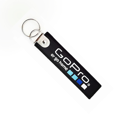 Broderierte Schlüsselkette Hersteller Fabrik Custom Logo Stickern Schlüssel Tag Schlüsselkette für Tasche