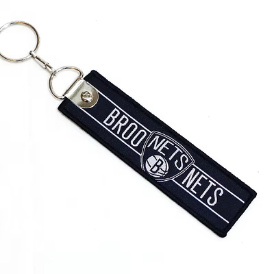 Personalisierte Polyester Gewebte Schlüsselkette Custom Logo mit Anhängseln Großer Ring