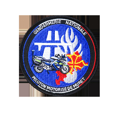 Modedesign Custom Brand Logo Stickerei Patches mit Haken und Schleife