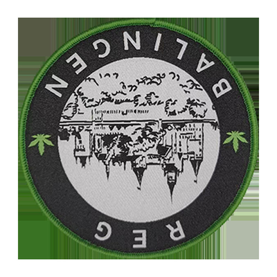 Custom Cool Moral Designer Hut Stoff Gewebte Abzeichen Patches für Jacken Hüte Kleidung