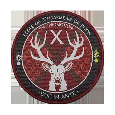 Custom Cool Moral Designer Hut Stoff Gewebte Abzeichen Patches für Jacken Hüte Kleidung