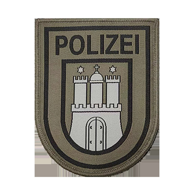 Kundenspezifische Etiketten für Damask-Gewebe mit niedrigem MOQ und verschlungenem Rand