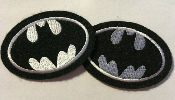 Stickerei-Eisen auf Applikations-Flecken 4&quot; BATMAN LOGO Heat Cut Border