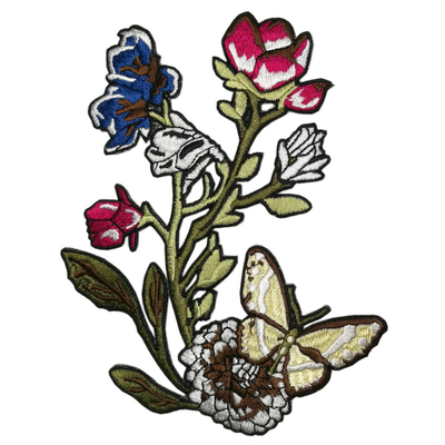 2Pcs/Grenze Paar-weiße Rose Iron On Embroidery Flowerss Merrowed für Kleidung
