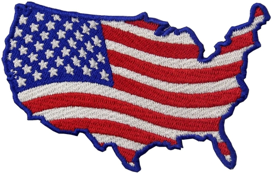 USA zeichnen Form-amerikanische Flagge stickten Eisen nähen an auf Flecken auf