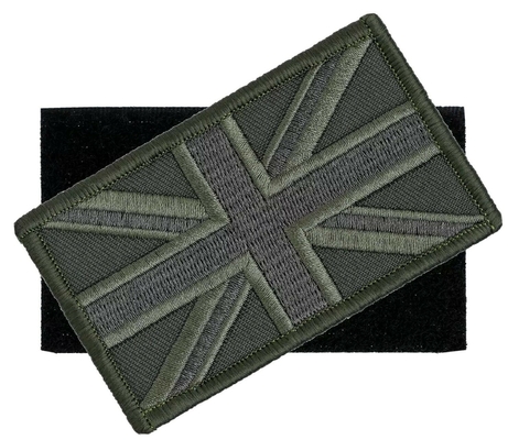 Grünes BRITISCHES Flaggen-Flecken hook&amp;loop nähen auf Verband Jack Army Embroidered Patch
