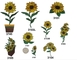 Sun-Blumen-Stickerei-Eisen auf Applikations-Flecken