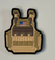 Militärweste USA Flagge, die PVC PMS-Farblaser ausbessert, schnitt Grenze/Merrowed-Grenze