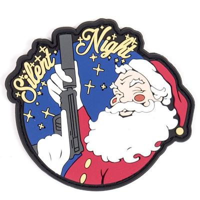 Weihnachten Stille Nacht Moral PVC Patch Armband Tactical Military Moral Badge Emblem