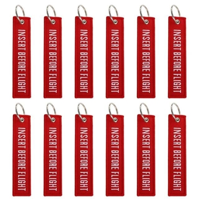 Kleine ODM-Flugtag-Schlüsselkette, benutzerdefinierte, tragbare, rot gestickte Massenverpackung
