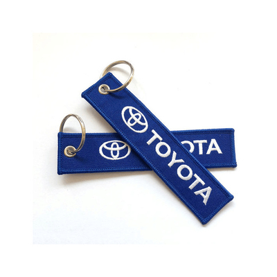Toyota Custom Keychain Stickerei Doppelseitiges Auto Geschenk Custom Logo Stickerei Schlüsselkette