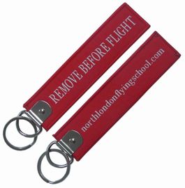 Rote schwarze Mode personifizierter leichter Portable Gewebe Keychains