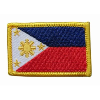 Farben des Philippinen-Flagge Merrow-Grenzstickerei-Flecken-9