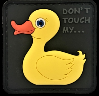 Gelbe Duck Rubber Tactical Patches Pantone-Farbe wasserdicht