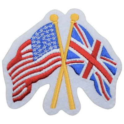 Nähen Sie auf Großbritannien-Applikations-Flecken USA und GB vereinigte BRITISCHEN Ausweis 3,25&quot;