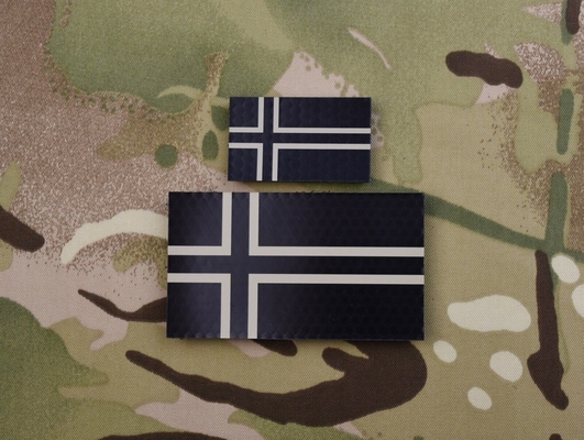 Norwegen-Flagge IR-Flecken Pantone-Farbtwill Cordra-Gewebe-Stickerei 100%
