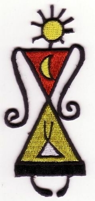 Handgemachtes Eisen abstrakte Stammes- Frauen-Art Embroidery Patch Custom Sizes auf Art
