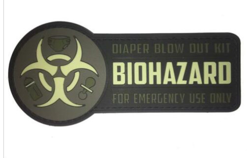 Biohazard bessert kundenspezifische PVC-Moral Eco freundliches geprägt/2D Logo 3D Debossed aus