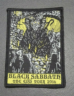 Eisen auf kundenspezifischen gesponnenen Flecken Black Sabbath der Flecken des Enden-Ausflug-2016 für Jacken-T-Shirt