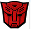 Gesticktes Logo Patch Transformers Red Autobot Film-Logo Merrow Grenze