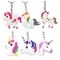 Verbindungs-Zubehör PVCs Gummi-Unicorn Soft Toy Keychain PMS Farbder sondergröße-vier